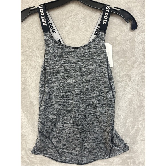 Nike Tank‎ Top Women's XL Heather Gray Criss Cross Back Stretchy Sleeveless - Picture 1 of 4